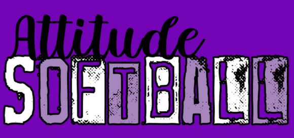 Attitude softball stamp letters