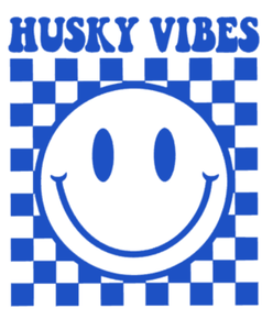 Husky Vibes checkered smile