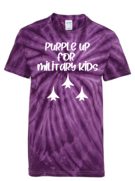 DNMS Purple up for Military shirts tie dye- fundraiser