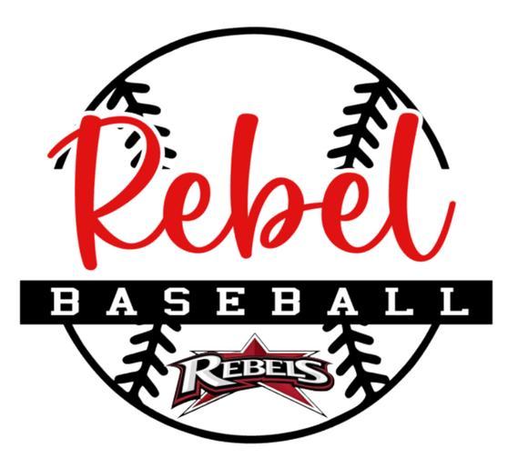 Rebel baseball with logo