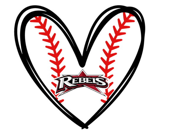 Rebel baseball heart