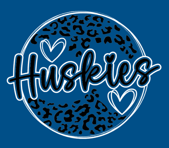 huskies leopard heart