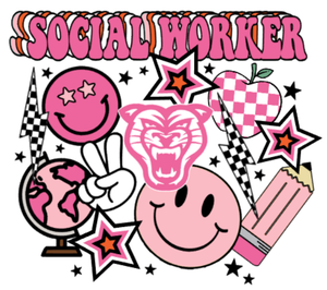 Social Worker Retro Pink