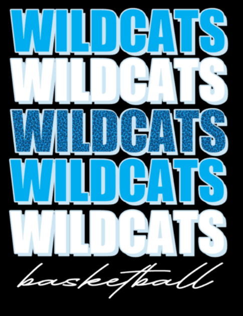 Wildcat Basketball layered leopard