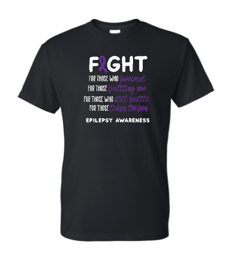 Epilepsy Awareness Tshirt- organized by Shelby Bussman
