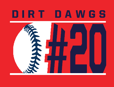 Dirt Dawgs Baseball number Tshirt