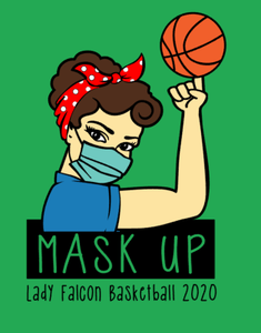 Mask up DNMS Falcons basketball shirt