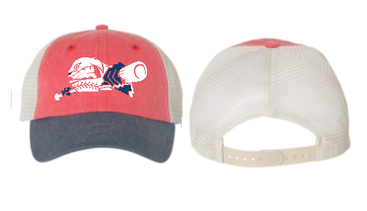 Titans pigment dyed hat- red/navy
